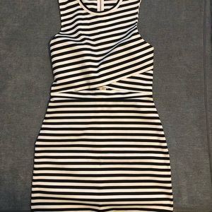 Express Cut-Out Stripe Dress